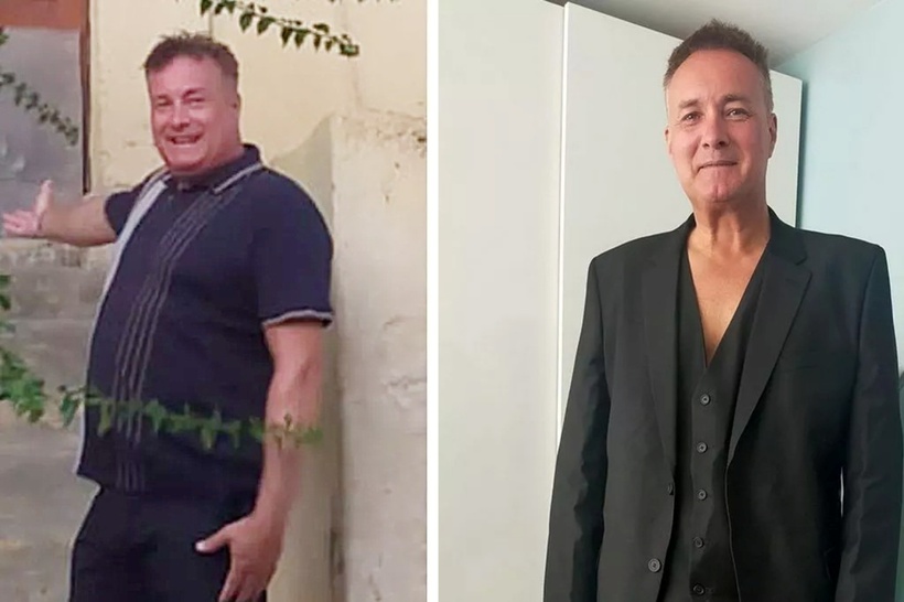 Graham Lowe trước và sau khi giảm cân. Ảnh: GL