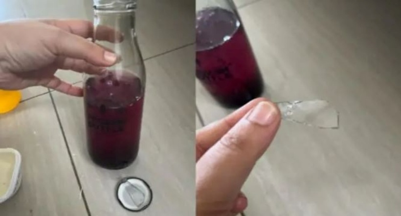 Một cô gái trẻ đã phải nhập viện sau khi uống nhầm mảnh thủy tinh trong chai nước giải khát vì tưởng đó là một viên đá.