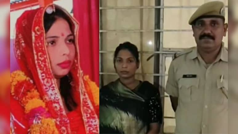 Anuradha Paswan bị bắt giữ. Ảnh: NDTV