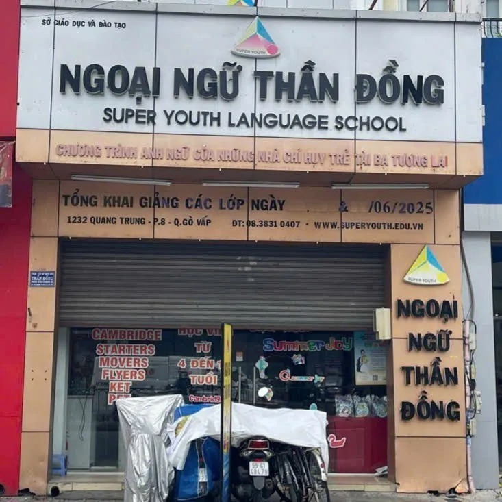 Trung tâm ngoại ngữ Thần Đồng 8. Ảnh: PLO
