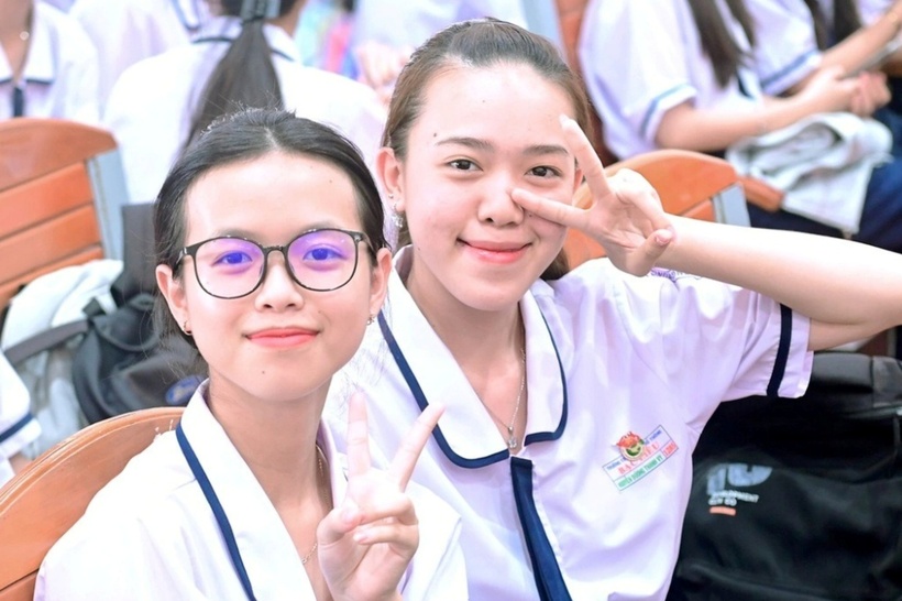 Học sinh Trường THPT Bạc Liêu. Ảnh: Dân Trí