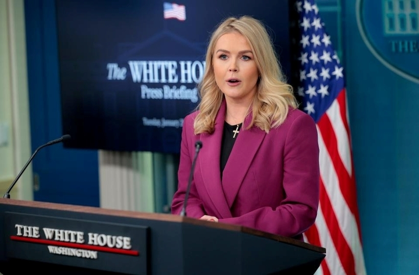 Thư ký báo chí Nhà Trắng Caroline Leavitt. Ảnh: Reuters