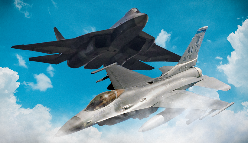 F-16 và Su-35. Ảnh minh họa