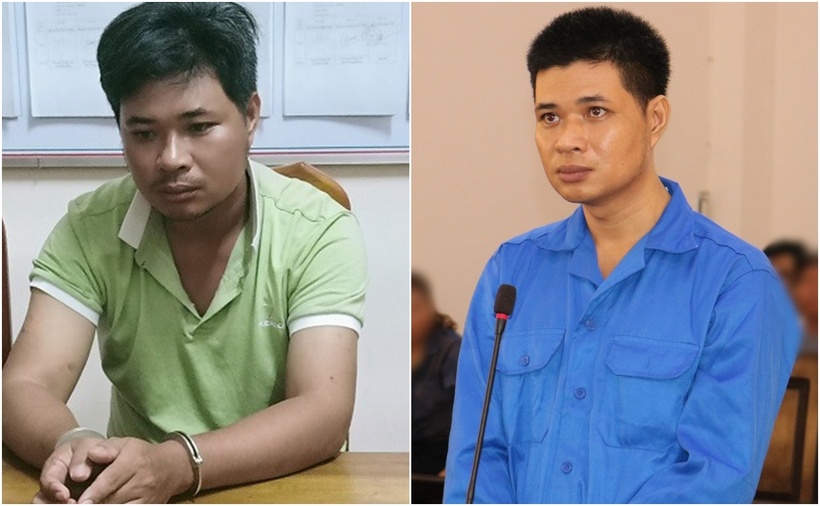 Nguyễn Quốc Thanh khi bị bắt và khi hầu tòa.