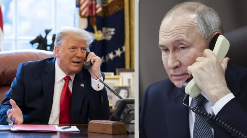 Tổng thống Mỹ Donald Trump điện đàm với Tổng thống Nga Vladimir Putin. Ảnh minh họa