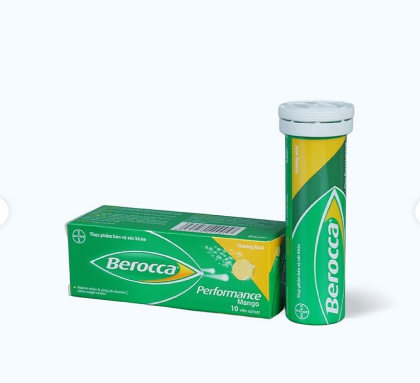 Sản phẩm Berocca Performance Mango của Bayer Việt Nam thu hồi giấy công bố. Ảnh: Tuổi trẻ Online
