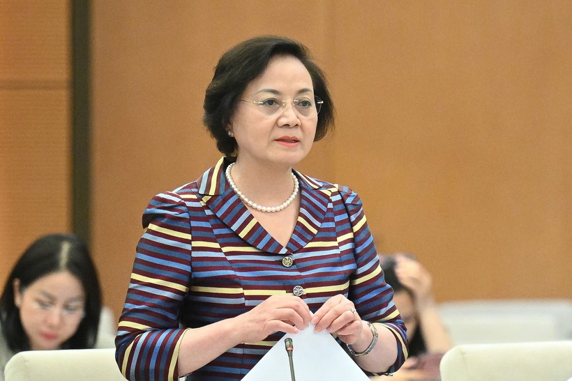 Bộ trưởng Bộ Nội vụ Phạm Thị Thanh Trà (Ảnh: Media Quốc hội).