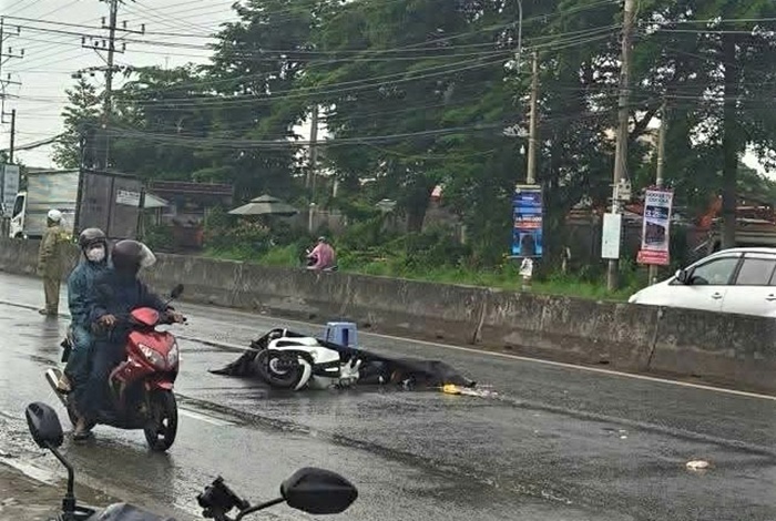Hiện trường xảy ra vụ tai nạn. Ảnh: Báo Long An.