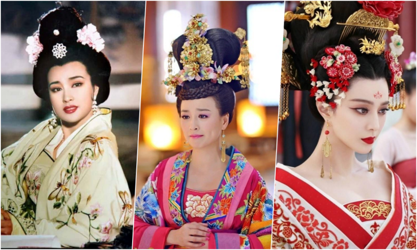 Các nữ diễn viên Lưu Hiểu Khánh, Trương Đình và Phạm Băng Băng từng đảm nhận vai Võ Tắc Thiên.