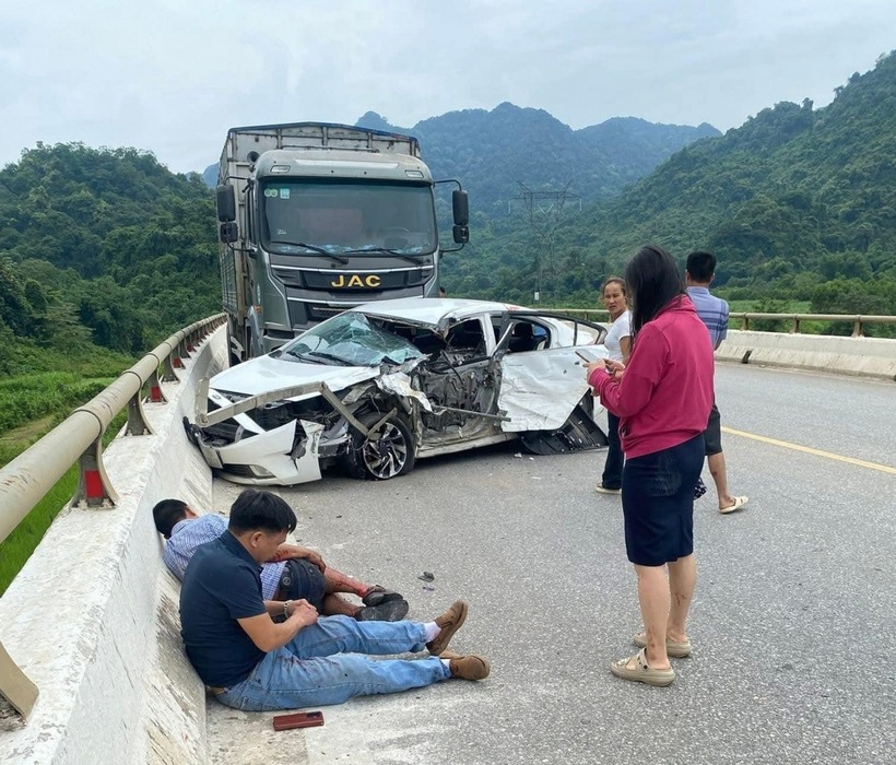 Hiện trường xảy ra vụ tai nạn. Ảnh: VOV.