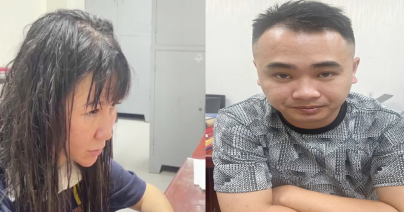 Tạ Thu Hà và Trịnh Ngọc Linh. (Ảnh: Bộ Công an)