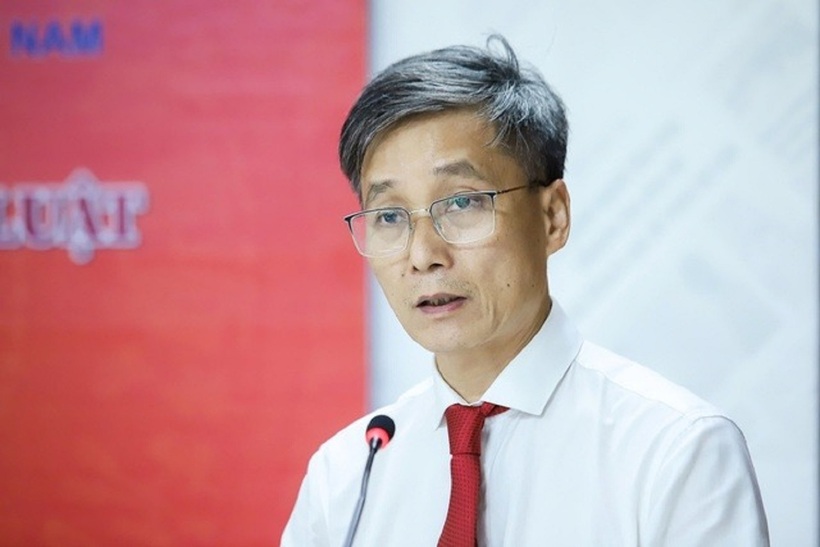 Đồng chí Nguyễn Khánh Ngọc – Bí thư Đảng ủy, Chủ tịch Hội Luật gia Việt Nam phát biểu chỉ đạo đại hội.
