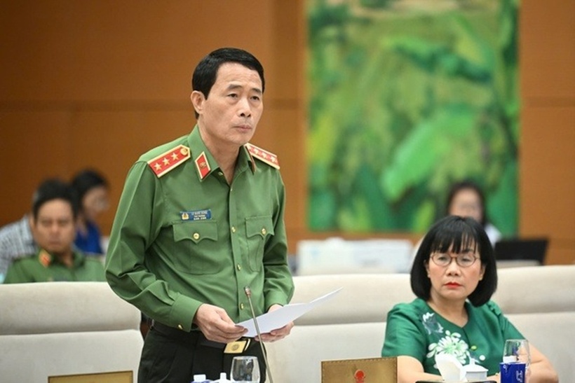 Thượng tướng Lê Quốc Hùng, Thứ trưởng Bộ Công an. Ảnh: Media Quốc hội.