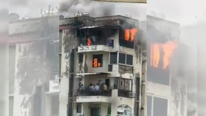 Hiện trường vụ hỏa hoạn. Ảnh: NDTV