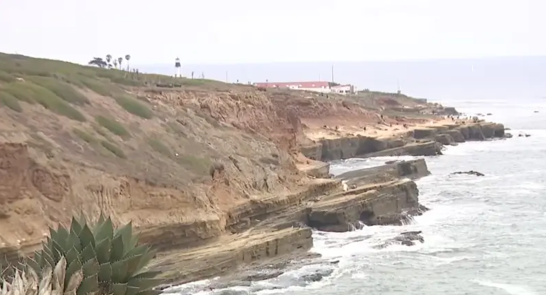 Chiếc máy bay rơi ngoài khơi bờ biển San Diego. Ảnh: New York Post