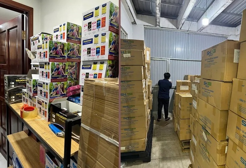 Số hàng hoá chưa được tẩu tán. Ảnh: PLO