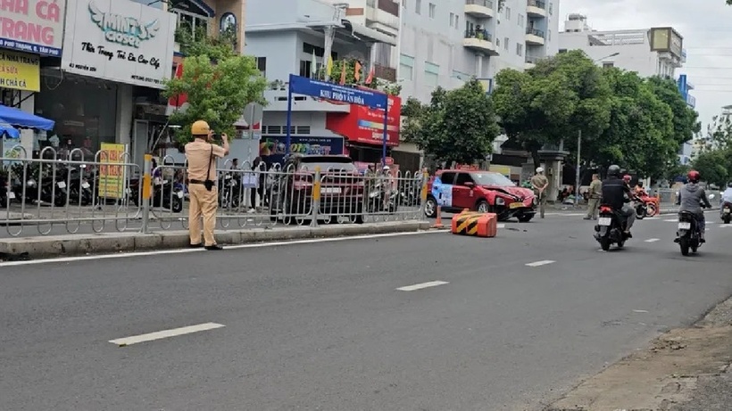 Hiện trường xảy ra vụ tai nạn. Ảnh: PLO.