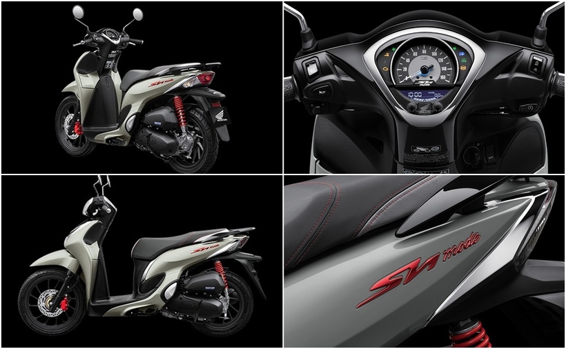 Honda SH Mode 125 phiên bản thể thao có màu xám đen. (Ảnh: Honda)