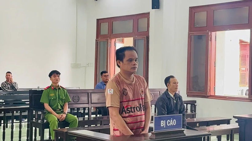 Bị cáo Nguyễn Trọng Tân tại toà. Ảnh: PLO.