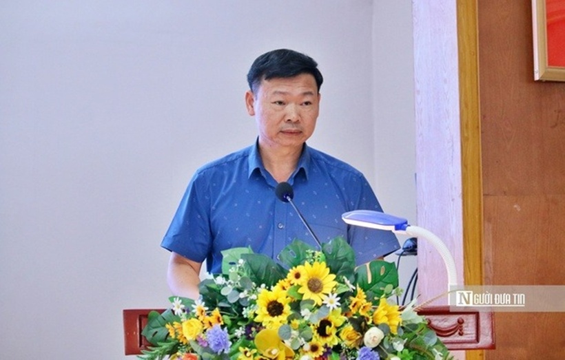 Ông Đặng Văn Hồi - Chủ tịch UBND phường Bưởi phát biểu tại hội nghị.