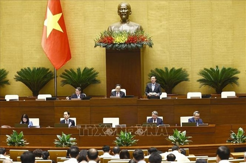 Phó Chủ tịch Quốc hội Nguyễn Khắc Định phát biểu tại phiên họp ngày 11/6/2025. Ảnh: Doãn Tấn/TTXVN.