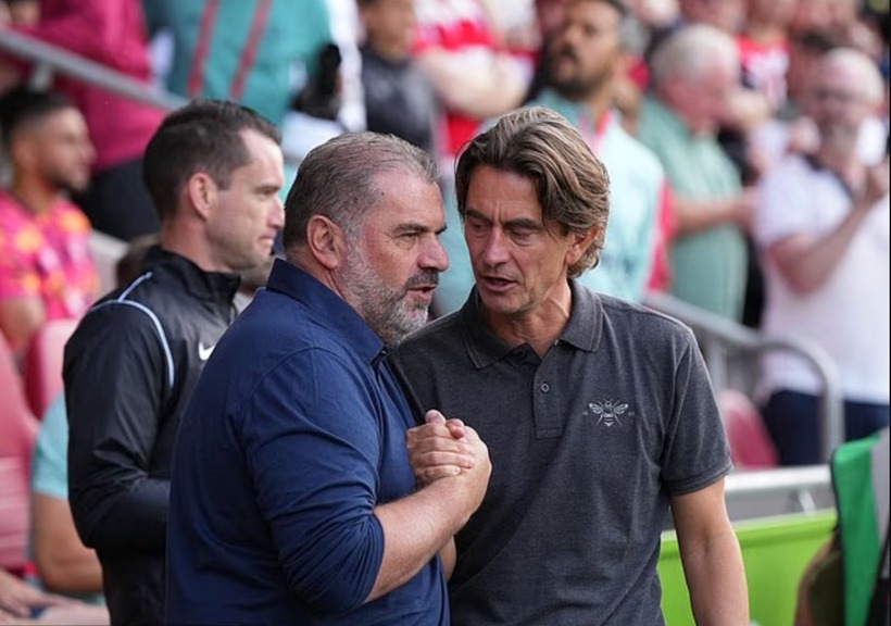 Thomas Frank và Ange Postecoglou từng là đối thủ trên sân cỏ.
