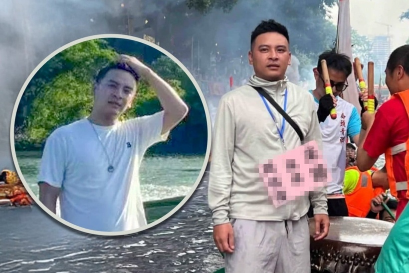 Người đàn ông đeo bảng "có 2 tòa nhà" để tìm vợ. Ảnh: Douyin