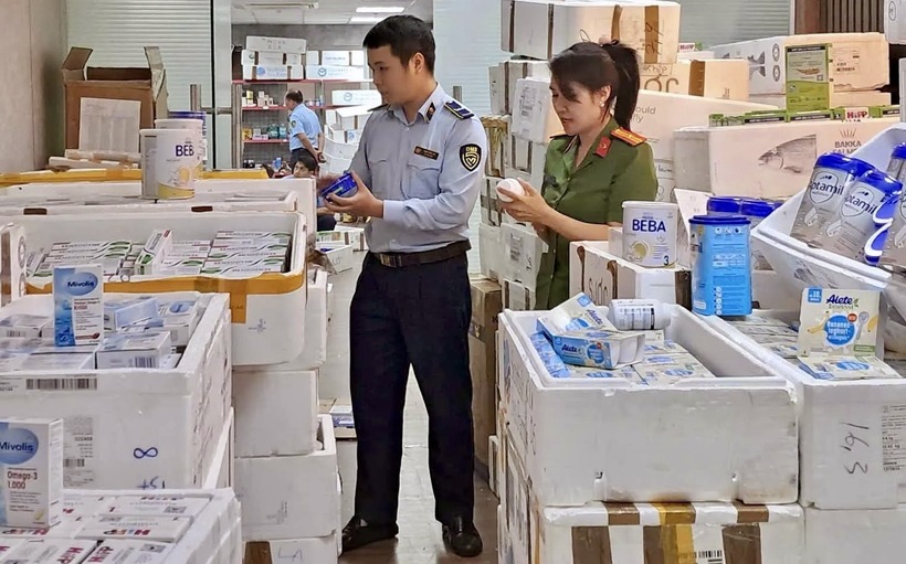 Lực lượng QLTT đã phát hiện hàng nghìn sản phẩm là sữa, thực phẩm chức năng, thực phẩm dành cho trẻ em và mỹ phẩm nhập lậu.