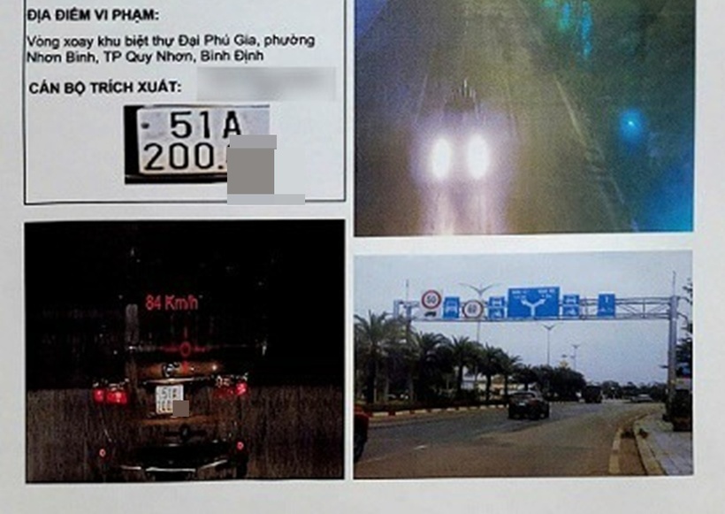 20 lần vi phạm tốc độ, tài xế ô tô ở Bình Định bị phạt gần 90 triệu đồng. Ảnh: Công an tỉnh Bình Định.