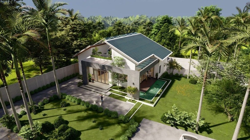 Mặc dù "mini" nhưng các mẫu biệt thự này không hề đơn điệu.