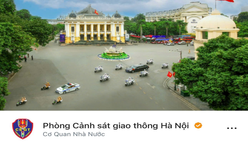 Giao diện Trang Zalo OA “Phòng Cảnh sát giao thông Hà Nội”.