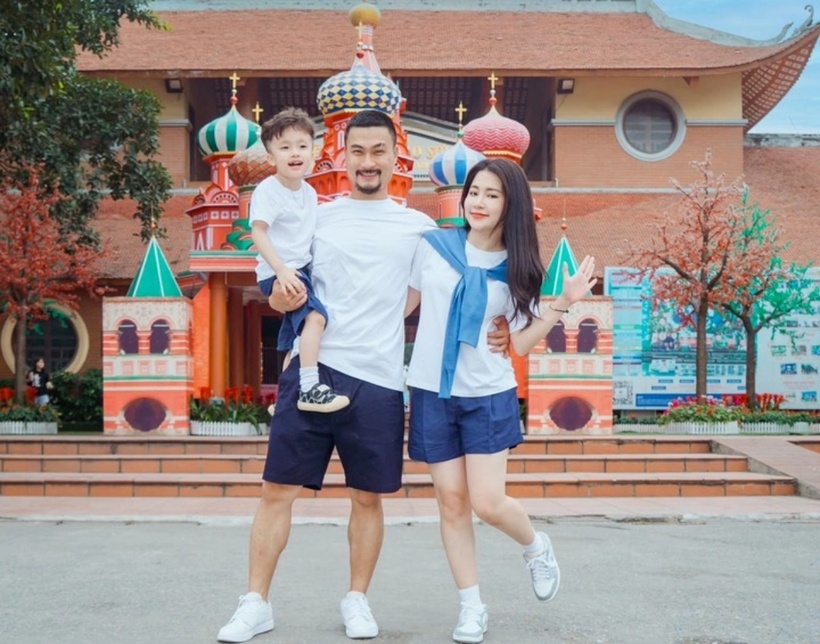Gia đình nhỏ hạnh phúc của diễn viên Duy Hưng. Ảnh: VTC News
