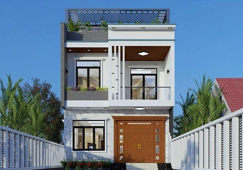 Nhà mái bằng 2 tầng. Ảnh: xaynhadeponline