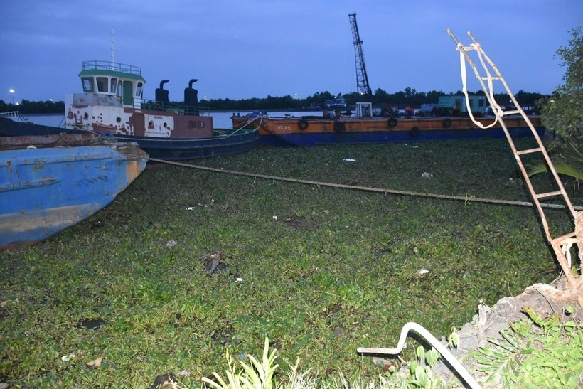 Hiện trường nơi phát hiện thi thể người đàn ông. Ảnh: Công an tỉnh Long An