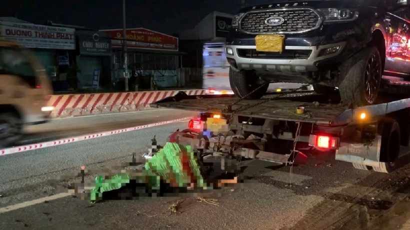 Hiện trường xảy ra vụ tai nạn. Ảnh: Báo Bình Dương.