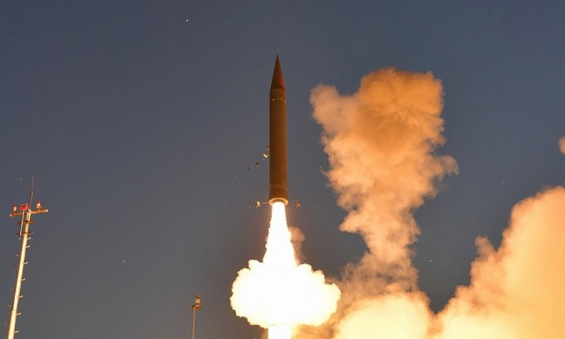 Tên lửa Arrow-3 được Israel phóng thử hồi năm 2019. Ảnh: Bộ Quốc phòng Israel