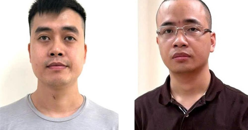 Các đối tượng: Hoàng Quang Thịnh (bên trái) và La Khắc Minh. (Ảnh: CACC)