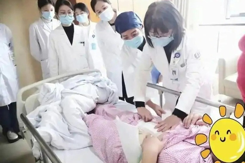 Người phụ nữ bất ngờ sinh con sau 4 tiếng phát hiện có thai. Ảnh: Baidu.