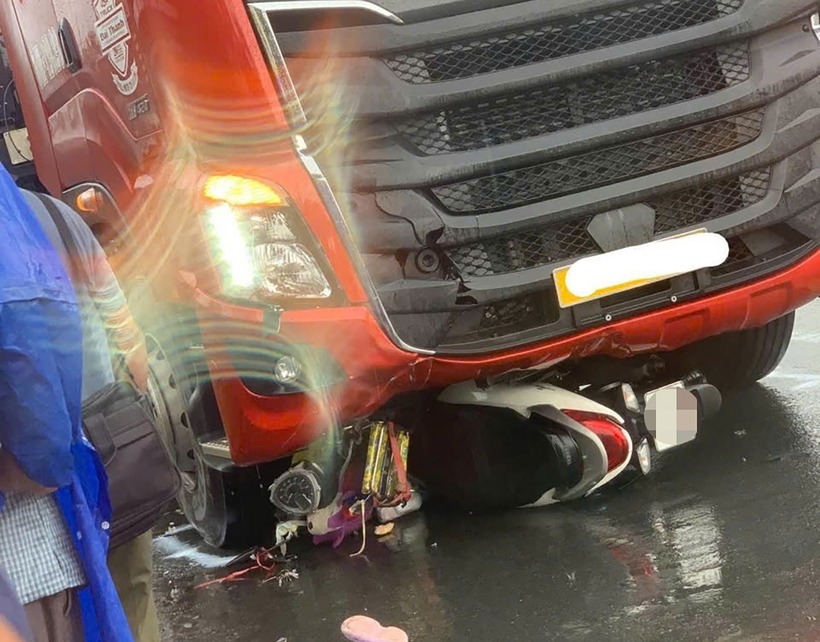 Hiện trường vụ tai nạn. (Ảnh: VietnamNet)