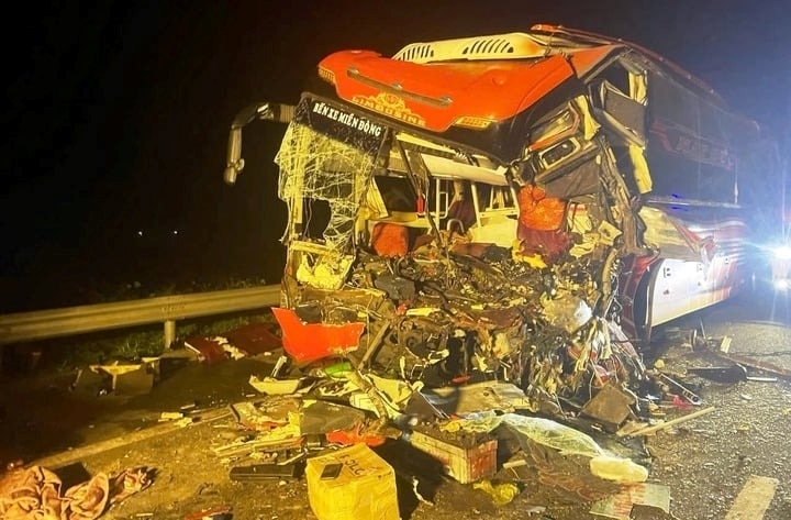 Hiện trường vụ tai nạn. Ảnh: VTC News