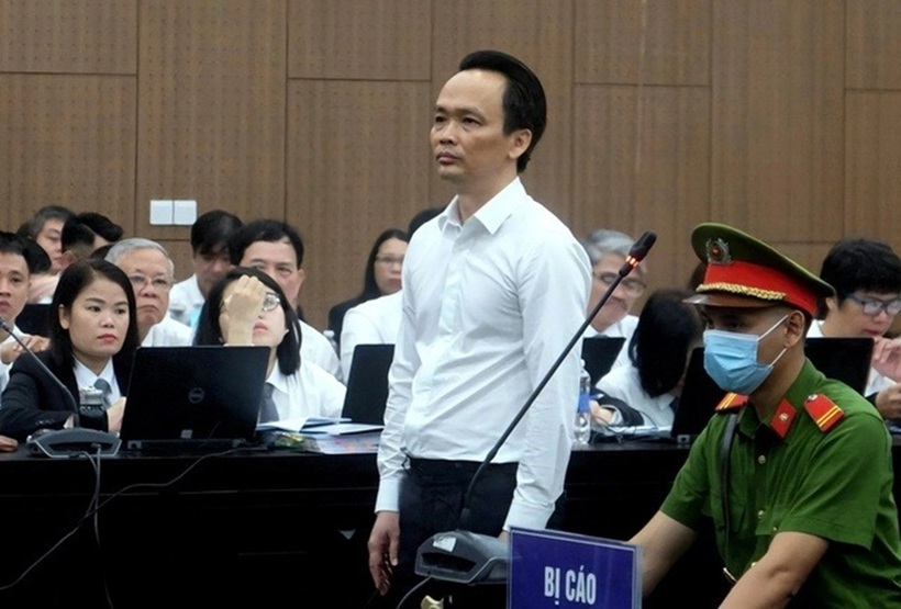 Ông Trịnh Văn Quyết tại phiên tòa sơ thẩm (Bị cáo vắng mặt tại phiên phúc thẩm vì lý do sức khoẻ).