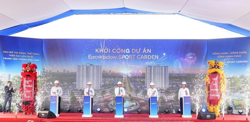 Dự án Eurowindow Sport Garden chính thức được khởi công đánh dấu sự  trở lại ấn tượng của Eurowindow Holding tại thị trường bất động sản thành phố Vinh.