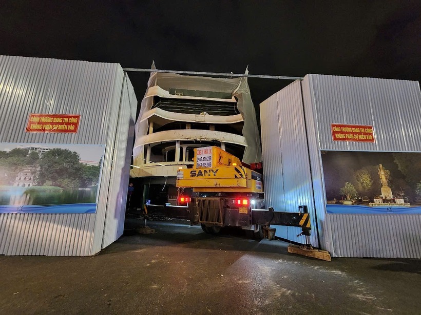 TP.Hà Nội dự kiến trước tháng 9/2025 sẽ hoàn thành phá dỡ tòa nhà. (Ảnh: TTXVN)