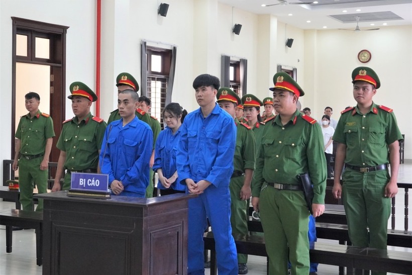 3 bị cáo Hiếu, Nghĩa và Quyên bị tuyên phạt mức án tử hình. Ảnh: Báo Long An