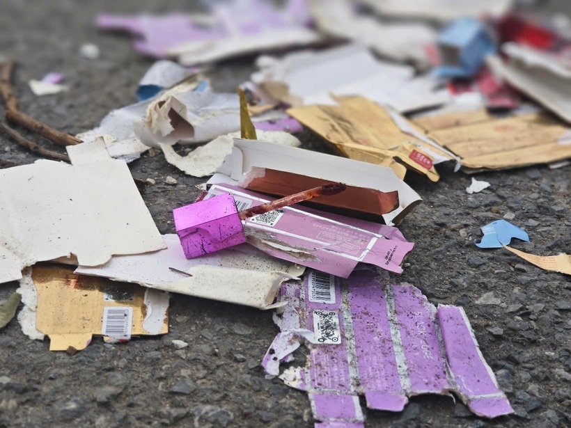 Hiện trường vương vãi. Ảnh: Tuổi Trẻ