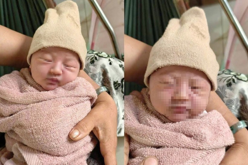 Bé gái sơ sinh bị bỏ rơi tại một nhà người dân làng Nhao. (Ảnh: UBND xã Ia Kênh)