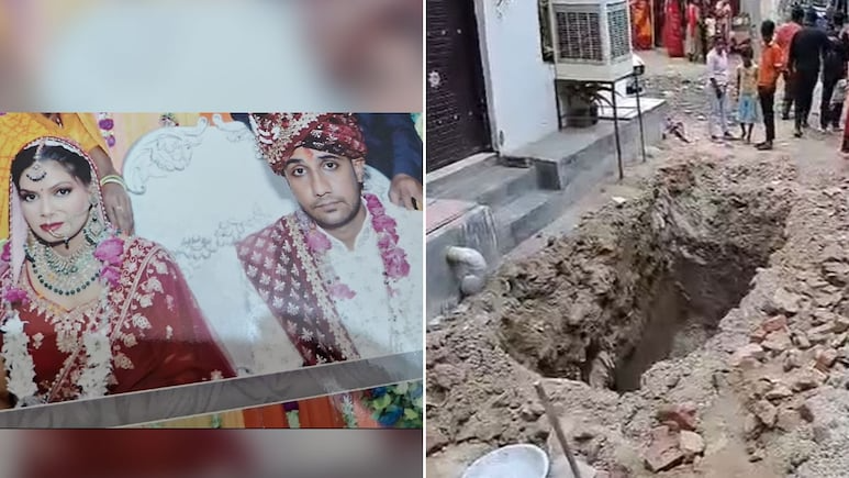 Thi thể đang phân hủy của Tanu Singh được tìm thấy trong hố sâu. Ảnh: NDTV
