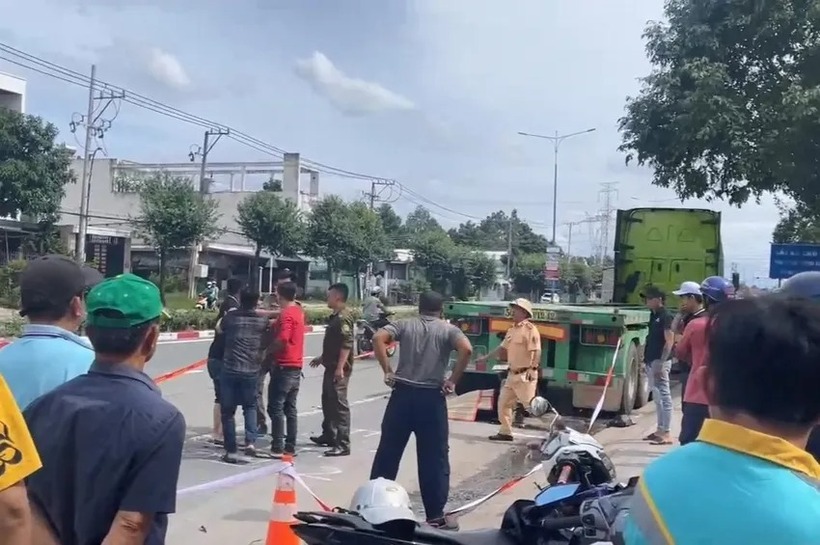 Hiện trường vụ tai nạn. Ảnh: PLO.