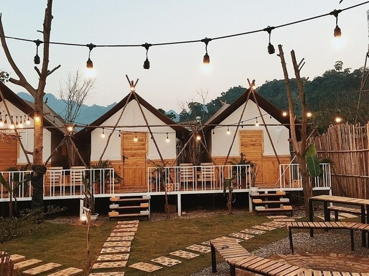 Mô hình thiết kế homestay nhà sàn. Ảnh: Ván sàn Vasaco