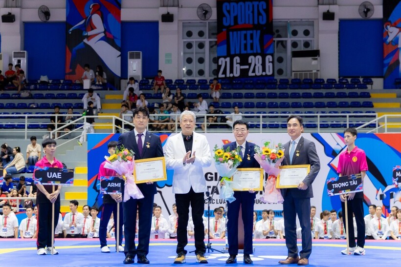 Tập đoàn CJ cam kết đồng hành cùng Taekwondo Việt phát triển tài năng trẻ. Ảnh: Đức Minh.